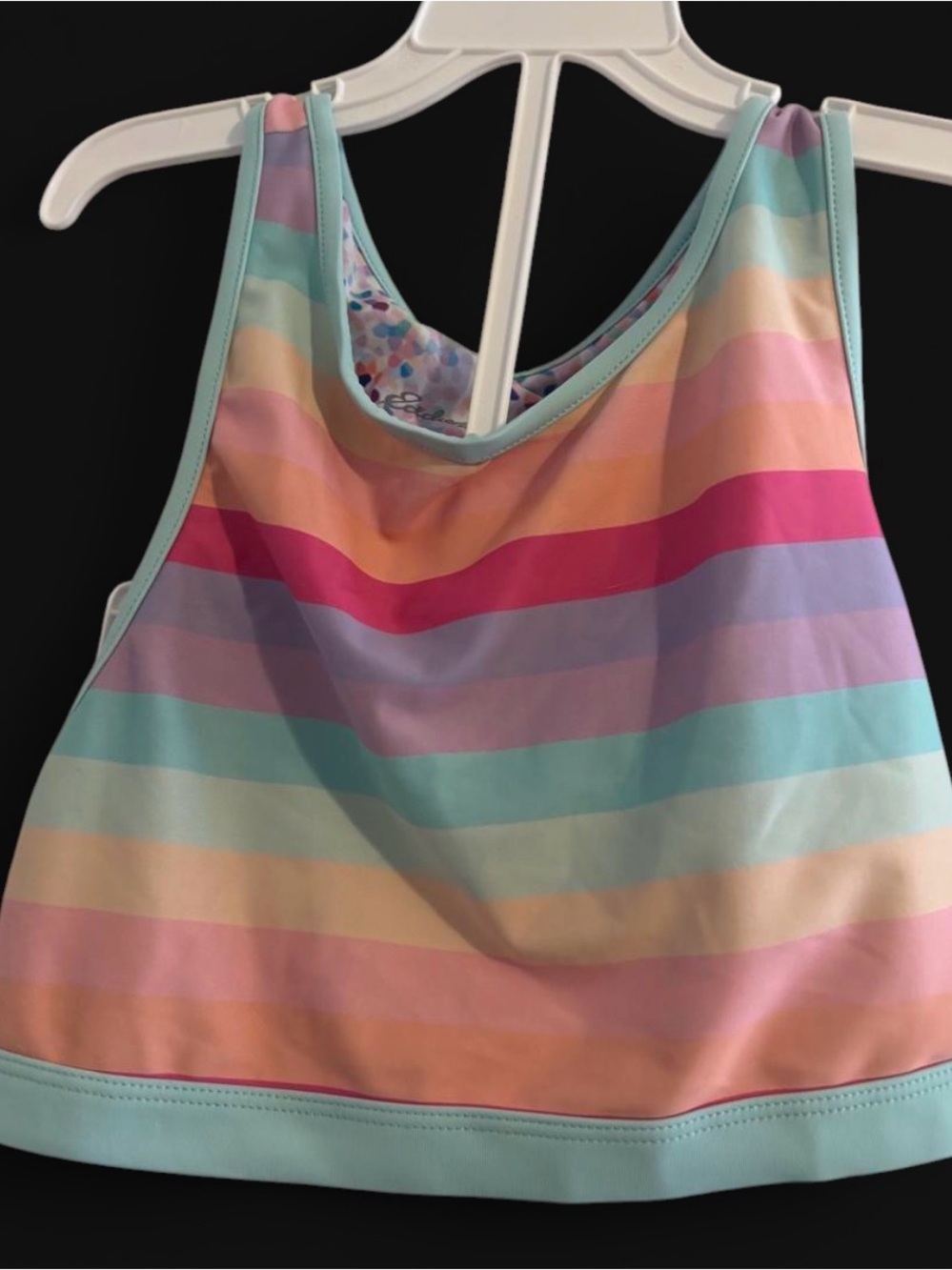 Carter's Pastel Confetti Tank with Aqua Trim